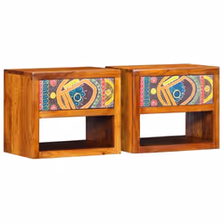 Ce joli cabinet de chevet dégage une atmosphère bohème, alliant art et utilité. Avec son avant peint à la main, il est parfai ...