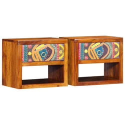 Cabinet de chevet avec tiroir 2 pcs Marron 40 x 35 x 35 cm Vidaxl