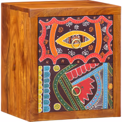 Cette table de chevet est une pièce sympa qui mélange artisanat traditionnel et design moderne. Ses jolis motifs peints à la ...