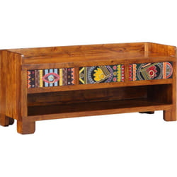 Banc à chaussures 100x35x45 cm en bois massif d'acacia vidaXL