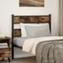 vidaXL Tête de lit chêne fumé 107 cm fer et bois d'ingénierie