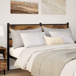 VidaXL 4017088 tête de lit et pied de lit Noir, Chêne
