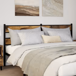 VidaXL 4017090 tête de lit et pied de lit Noir, Chêne - Vue supplémentaire 2