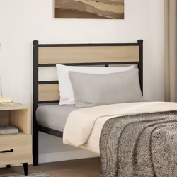 VidaXL 4017130 tête de lit et pied de lit Noir, Chêne