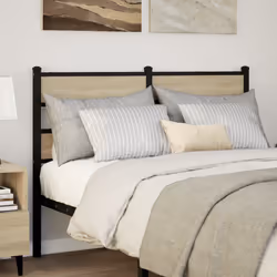 VidaXL 4017133 tête de lit et pied de lit Noir, Chêne
