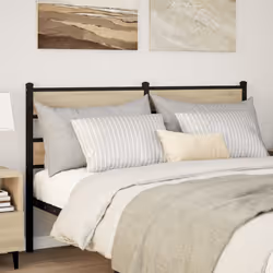 VidaXL 4017137 tête de lit et pied de lit Noir, Chêne - Vue supplémentaire 2