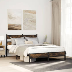 Vidaxl - Cadre de lit sans matelas avec tête de lit 140x190 cm