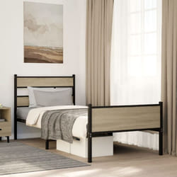 Cadre De Lit Sans Matelas Chêne Sonoma 107x200 Cm Vidaxl