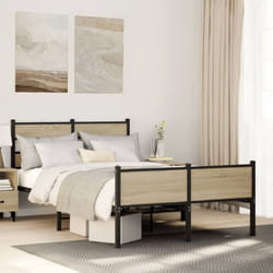 Cadre De Lit Sans Matelas Chêne Sonoma 120x200 Cm Vidaxl