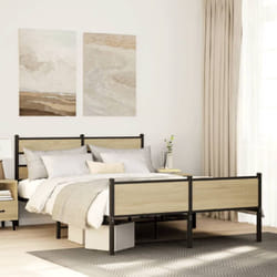 Vidaxl - Cadre de lit sans matelas chêne sonoma 140x190 cm