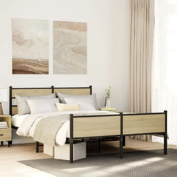 Cadre De Lit Sans Matelas Chêne Sonoma 140x200 Cm Vidaxl