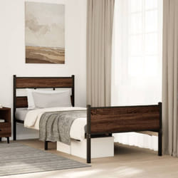 Vidaxl - Cadre de lit sans matelas chêne marron 80x200cm bois ingénierie