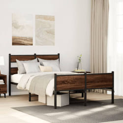 Vidaxl - Cadre de lit sans matelas chêne marron 120x190 cm