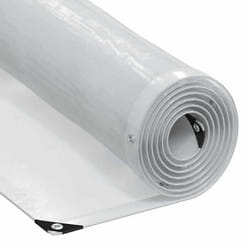 vidaXL Bâche transparente avec œillets 8x8 m polyéthylène bâche claire bâche claire résistante bâche en plastique 4018533