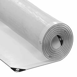vidaXL Bâche transparente avec œillets 10x10 m polyéthylène bâche claire bâche claire résistante bâche en plastique 4018536