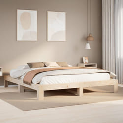 Cadre De Lit Sans Matelas 200x200 Cm Bois Massif De Pin Vidaxl