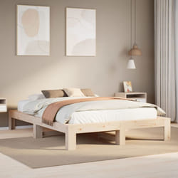 Cadre De Lit Sans Matelas 150x200 Cm Bois De Pin Massif Vidaxl