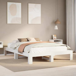Vidaxl - Cadre De Lit Sans Matelas Blanc 140x200 Cm Bois De Pin Massif