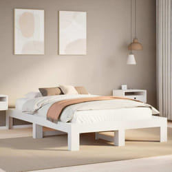 Vidaxl - Cadre De Lit Sans Matelas Blanc 120x190 Cm Bois De Pin Massif