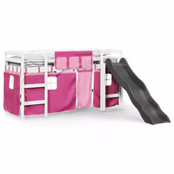 VidaXL 3309070 Lit pour enfant Rose Polyester