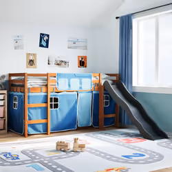 VidaXL 3309081 Lit pour enfant Bleu Polyester