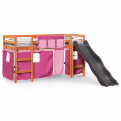 VidaXL 3309082 Lit pour enfant Rose Polyester