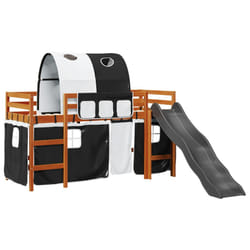 VidaXL 3309098 Lit pour enfant Noir, Blanc Polyester