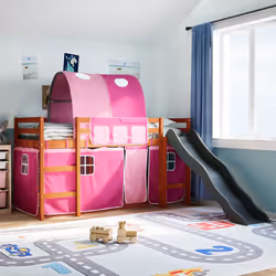 VidaXL 3309100 Lit pour enfant Rose Polyester