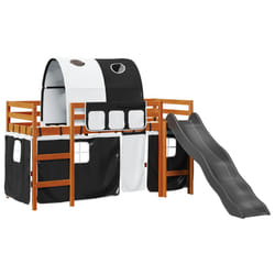 VidaXL 3309107 Lit pour enfant Noir, Blanc Polyester