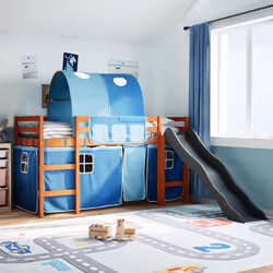 VidaXL 3309108 Lit pour enfant Bleu Polyester