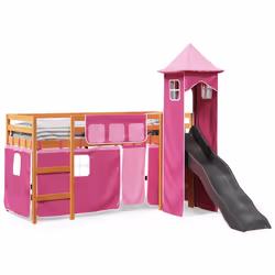 VidaXL 3309127 Lit pour enfant Rose Polyester