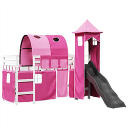 VidaXL 3309151 Lit pour enfant Rose Polyester