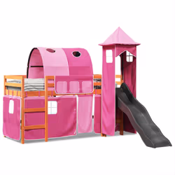 VidaXL 3309154 Lit pour enfant Rose Polyester
