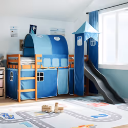 VidaXL 3309162 Lit pour enfant Bleu Polyester