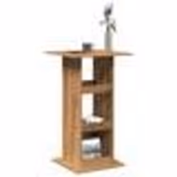 vidaXL Table de bar avec rangement chêne artisanal bois d’ingénierie