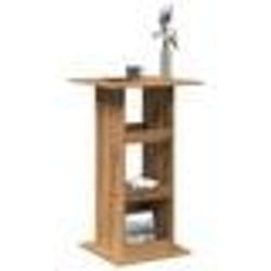 vidaXL Table de bar avec rangement chêne artisanal bois d’ingénierie