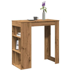 Table De Bar Avec Étagères Chêne Artisanal Bois D'Ingénierie Vidaxl