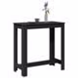 vidaXL Table de bar noir 102x50x103,5 cm bois d'ingénierie