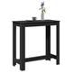 vidaXL Table de bar noir 102x50x103,5 cm bois d'ingénierie