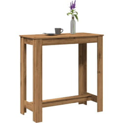 Table de bar chêne artisanal 102x50x103,5 cm bois d'ingénierie - Vidaxl