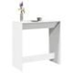 vidaXL Table de bar blanc 102x50x103,5 cm bois d'ingénierie