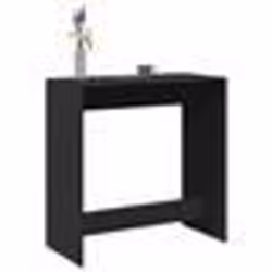 vidaXL Table de bar noir 102x50x103,5 cm bois d'ingénierie