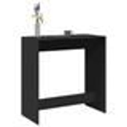 vidaXL Table de bar noir 102x50x103,5 cm bois d'ingénierie