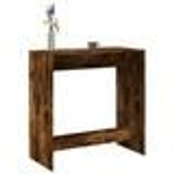 vidaXL Table de bar chêne fumé 102x50x103,5 cm bois d'ingénierie