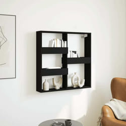 Vidaxl - Armoire murale noir 80x15x80 cm bois d'ingénierie