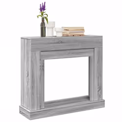 Cadre de cheminée sonoma gris 100x30x875 cm bois d ingénierie