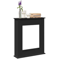 Cadre de cheminée noir 75x20x87,5 cm bois d'ingénierie - Vidaxl