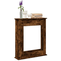 Cadre de cheminée chêne fumé 75x20x87,5 cm bois d'ingénierie - Vidaxl