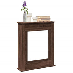 Cadre de cheminée chêne marron 75x20x87,5 cm bois d'ingénierie - Vidaxl