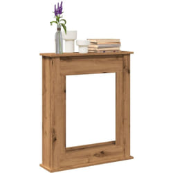 Cadre de cheminée chêne artisanal 75x20x87,5 cm bois ingénierie Vidaxl